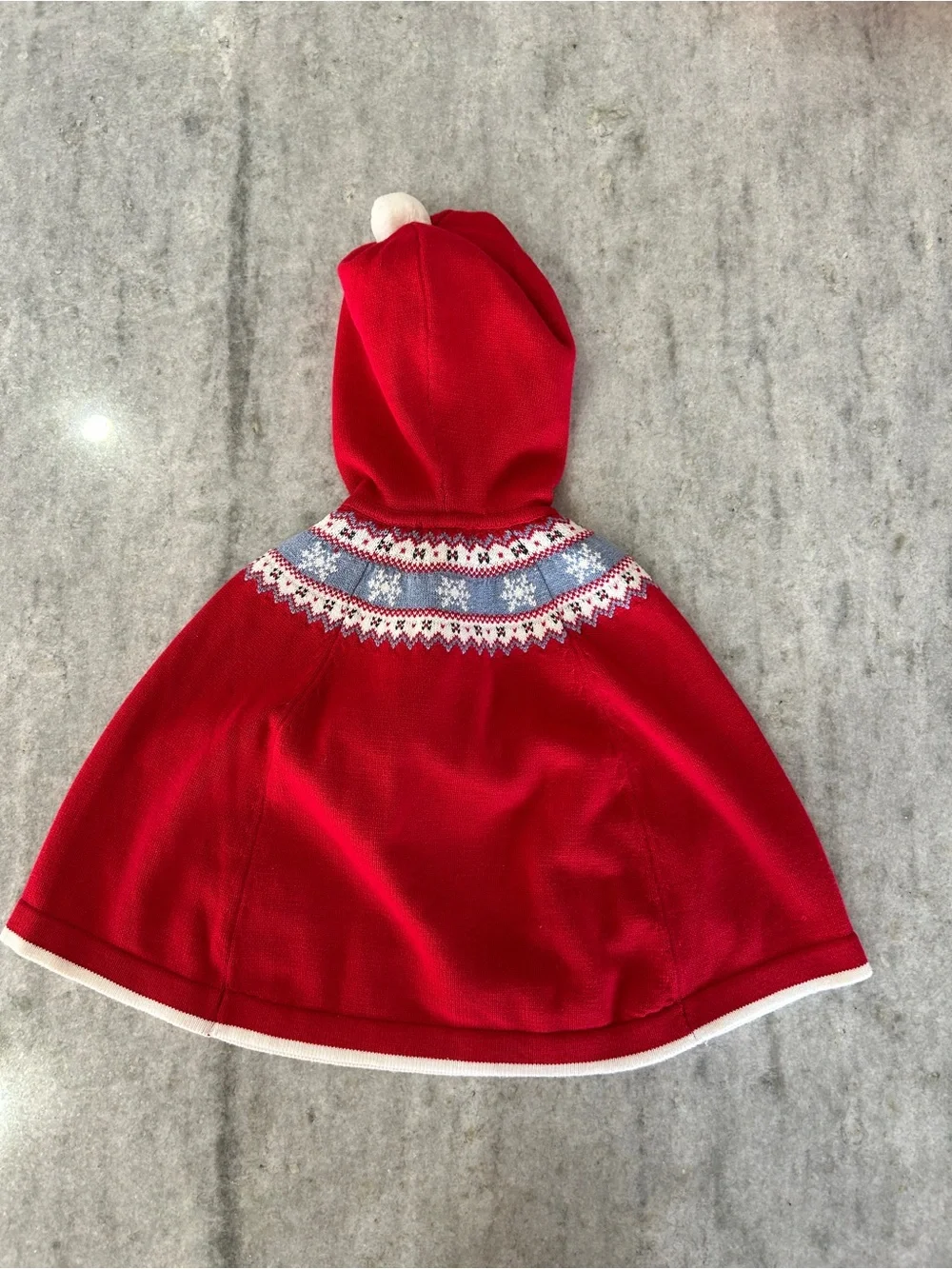 Angel Dear Knit Hooded Poncho Size 4